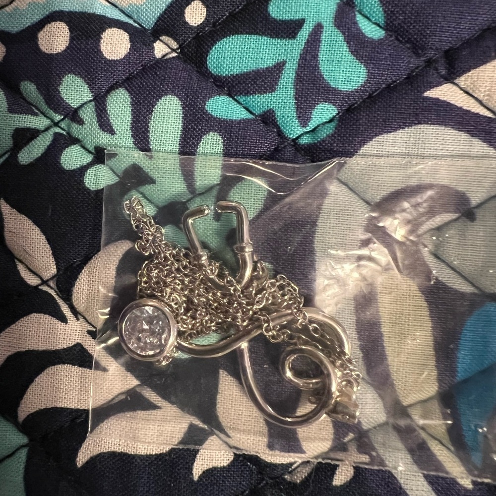 Stethoscope necklace.